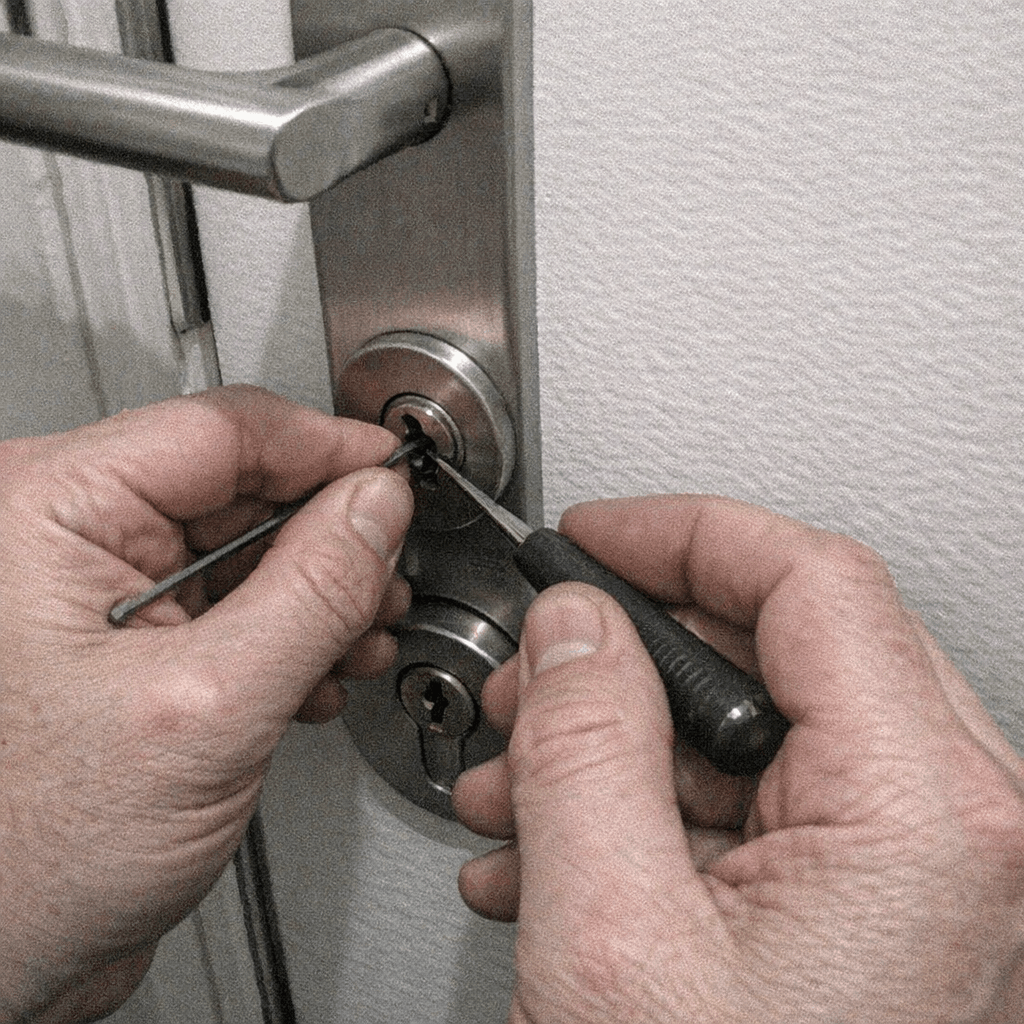 Präzise Handgriffe beim Schloss auswechseln durch geschultes Fachpersonal